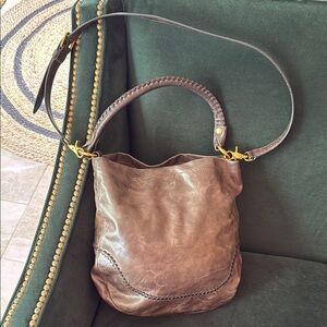 Brown Leather Shoulder Bag